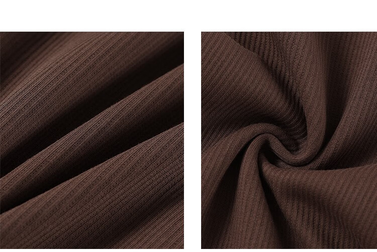Crying Center Vertical Stripe Slimming Flared Yoga Pants Brown S 13