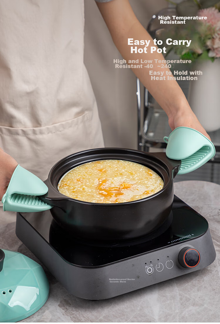 Banwushenghuo Heat-Resistant Silicone Gloves, Kitchen Utensil Holder, Bowl Gripper, Household High-Temperature Oven And Microwave-Safe Gloves 6