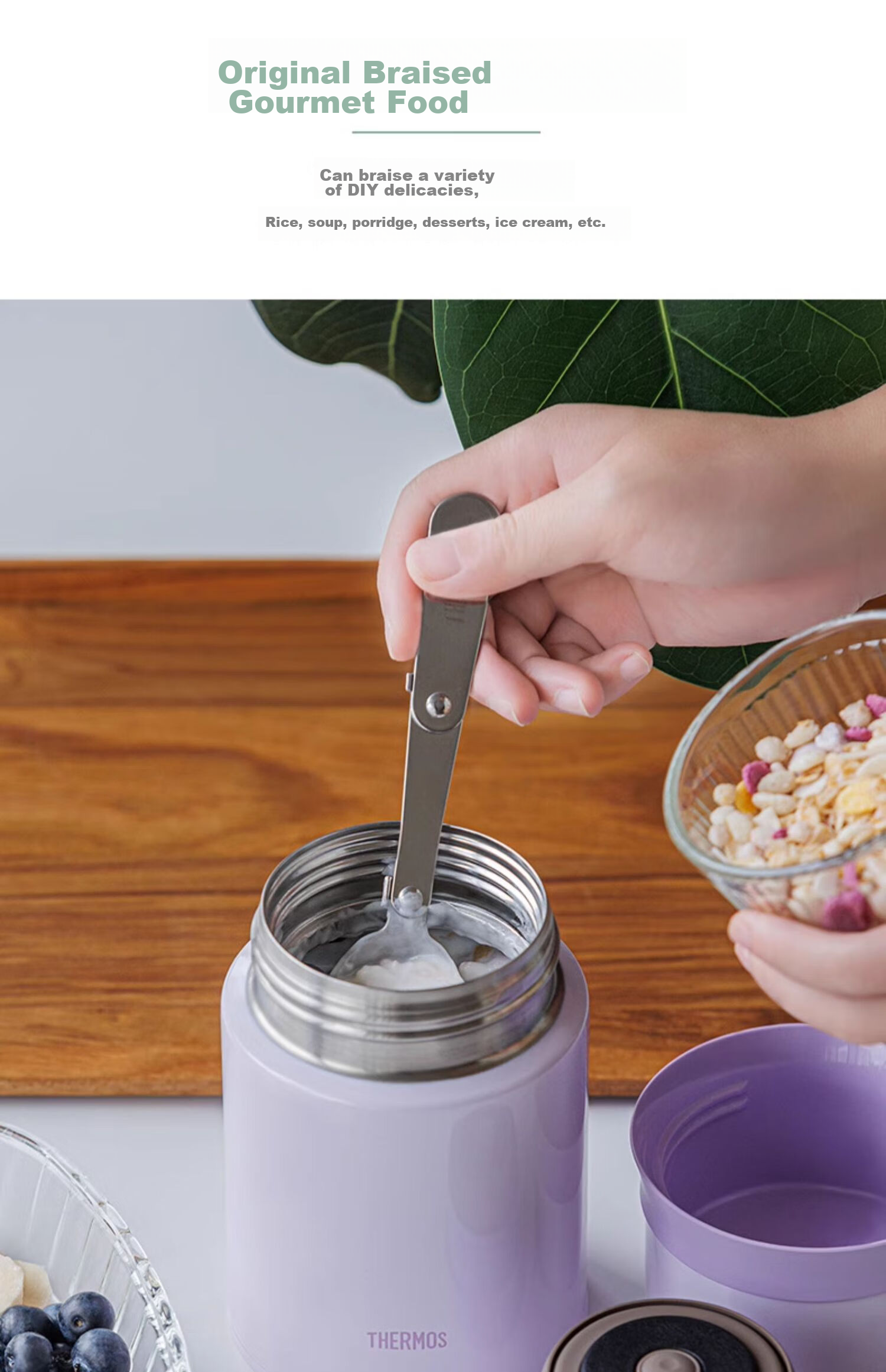 THERMOS Vacuum Insulated Food Jar, 316 Stainless Steel, 520ml Capacity, Thermal Lunch Box, Insulated Container, TCLD-520S PL 3