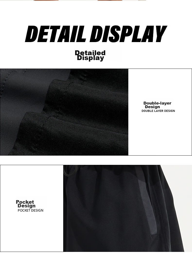 Li-Ning Swimming Trunks for Men, Quick-Drying Sports Swim Shorts, Anti-Embarrassment Double-Layered Beach Shorts, Anti-Exposure, for Seaside Vacation And Beach Wear, 810 Black, Size 3XL 16
