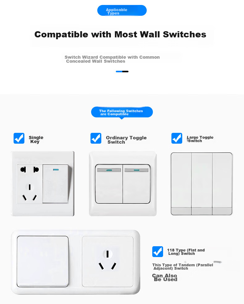 Xiya XYKGJL Smart Switch, Wireless Remote Control for Home Use, No Wiring Required, Remote Control Light Switch Device 11