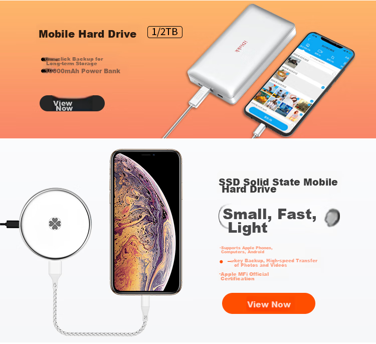 IDiskk 256GB MFi Certified Four-In Phone USB Drive, Type-C Direct Connection to Computer, Large Capacity Storage, Suitable for Huawei, Android, Apple 15 IPhone 16, Photo Backup Flash Drive 2
