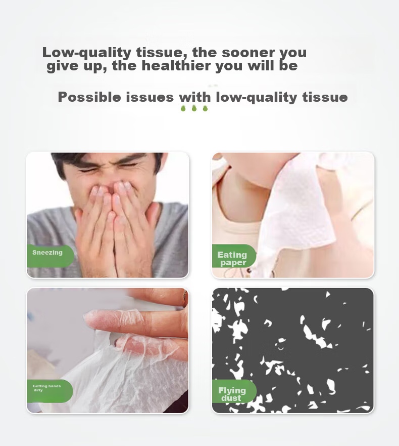 Feiyu Facial Tissues, 3-Ply, 100 Sheets*6 Packs, Newly Upgraded Virgin Wood Pulp Tissues, Baby Home Use Facial Tissues, Napkins, 0550 5