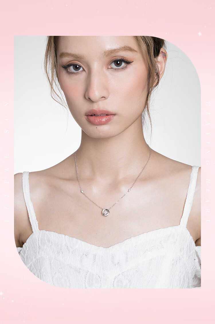 Clect Heartbeat in Three Seconds 925 Silver Necklace for Women, Pendant Collarbone Chain Jewelry, Niche Birthday Gift for Girlfriend 3