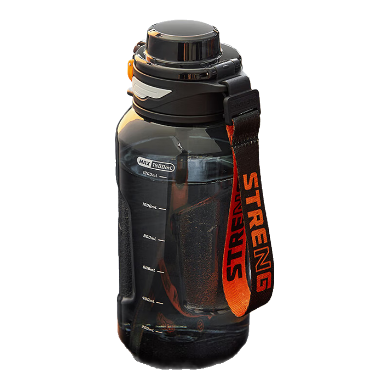 Fuguang Large Capacity Tritan Plastic Cup, Sports Water Bottle, Heat-Resistant Student Fitness Water Bottle, Jug, Bucket, 1000ML