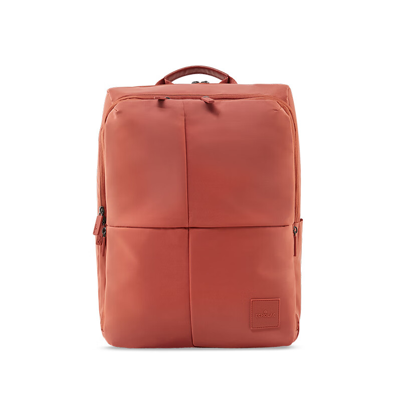 Echolac Couple's Laptop Backpack, Fashionable Trendy Backpack, Travel Simple Casual Women's Schoolbag, Orange, 16 Inches, CKP602