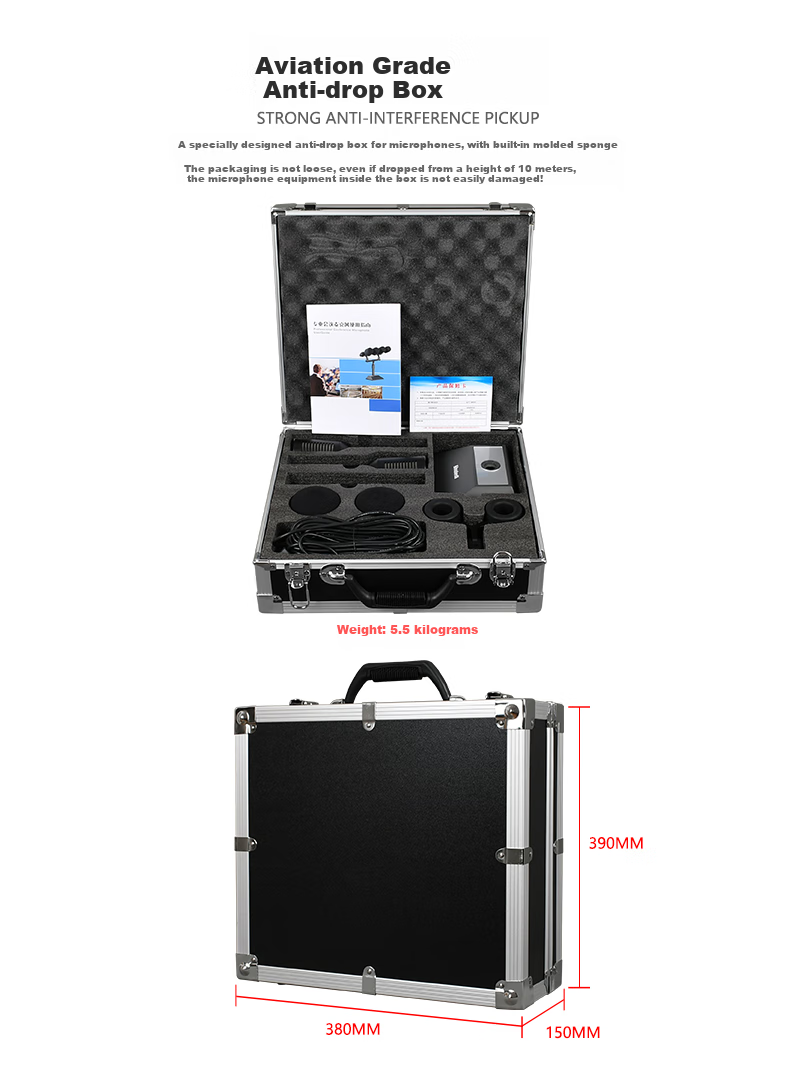 Shuledi QA-700 Domestic Dual-Head Wired Conference Floor Microphone, Podium Host Chorus Microphone for Lectern, Specialized for Mixing Console Audio System, High-End for Schools, Factories, And Government Use 11