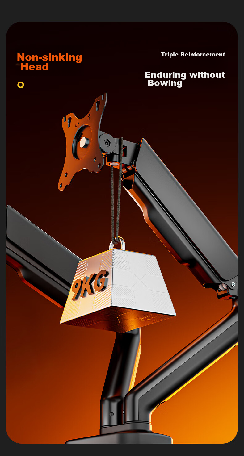 Songneng Dual Monitor Stand Multi-Screen Stand Vertical Dual Monitor Arm Mechanical Arm Dual Screen Monitor Riser Computer Screen Column Stand T660P-2B+ZP3 8