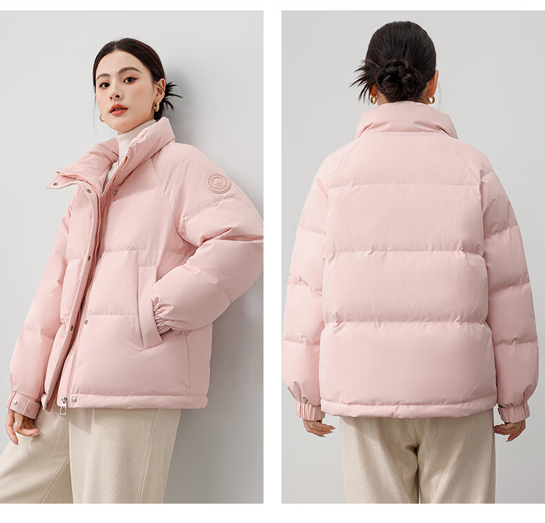 Yalu Short down Jacket for Women, 2026 New Fashion Stand Collar Petite Thick Warm Puffer Coat Autumn Winter Outerwear 13