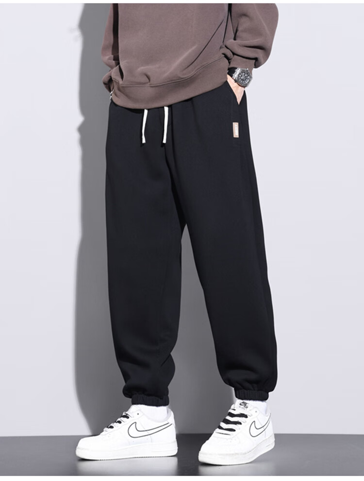 I'M DAVID Men's Casual Loose Fit Sports Pants Korean Style Heavyweight Fashion Jogger Pants Simple Versatile Trousers for Men 17