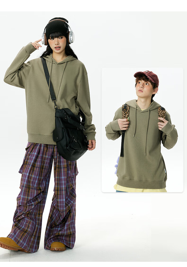 MINISO Thickened Lamb Fleece Hoodie Men's Winter Cold-Resistant Warm Heavyweight Versatile Pullover Light Beige XL 10