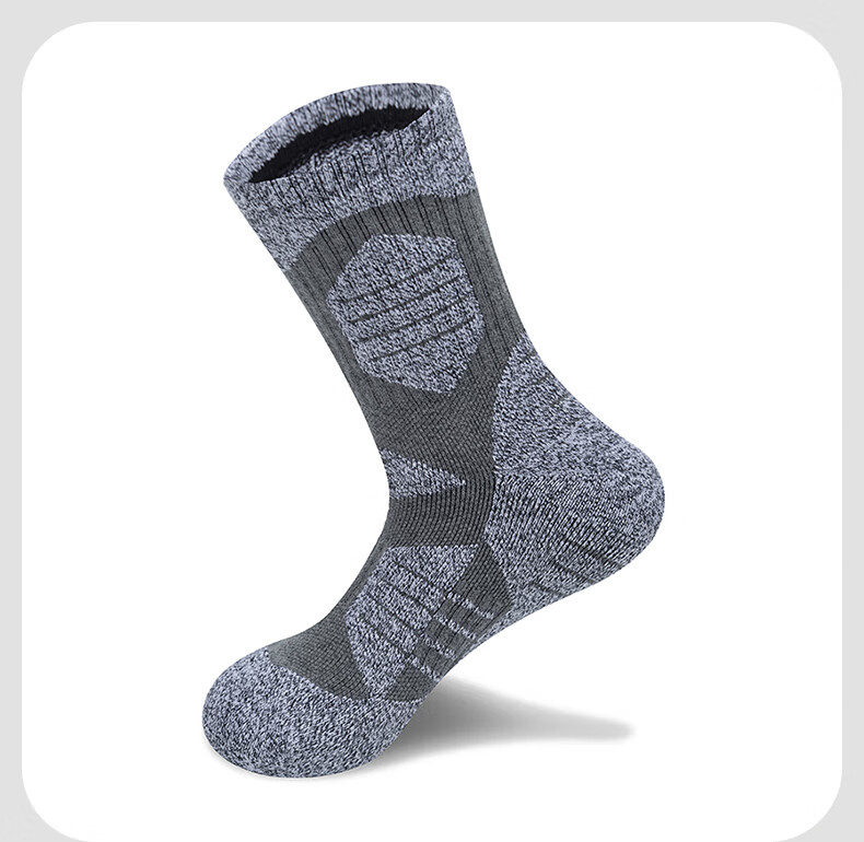 TFO 5th Generation Hiking Socks Breathable Outdoor Mountaineering Sweat-Wicking Sports Socks A2202491 Men's Light Gray L 5