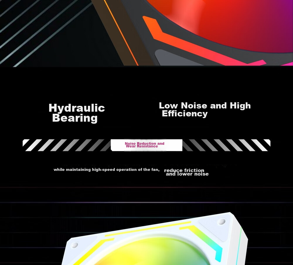 GALAX Dream Mirror PRO 2nd Gen 12cm Case Fan White Reverse (ARGB Sync/PWM Smart Control/Silicone Dampers/Low Noise/Chainable) 10