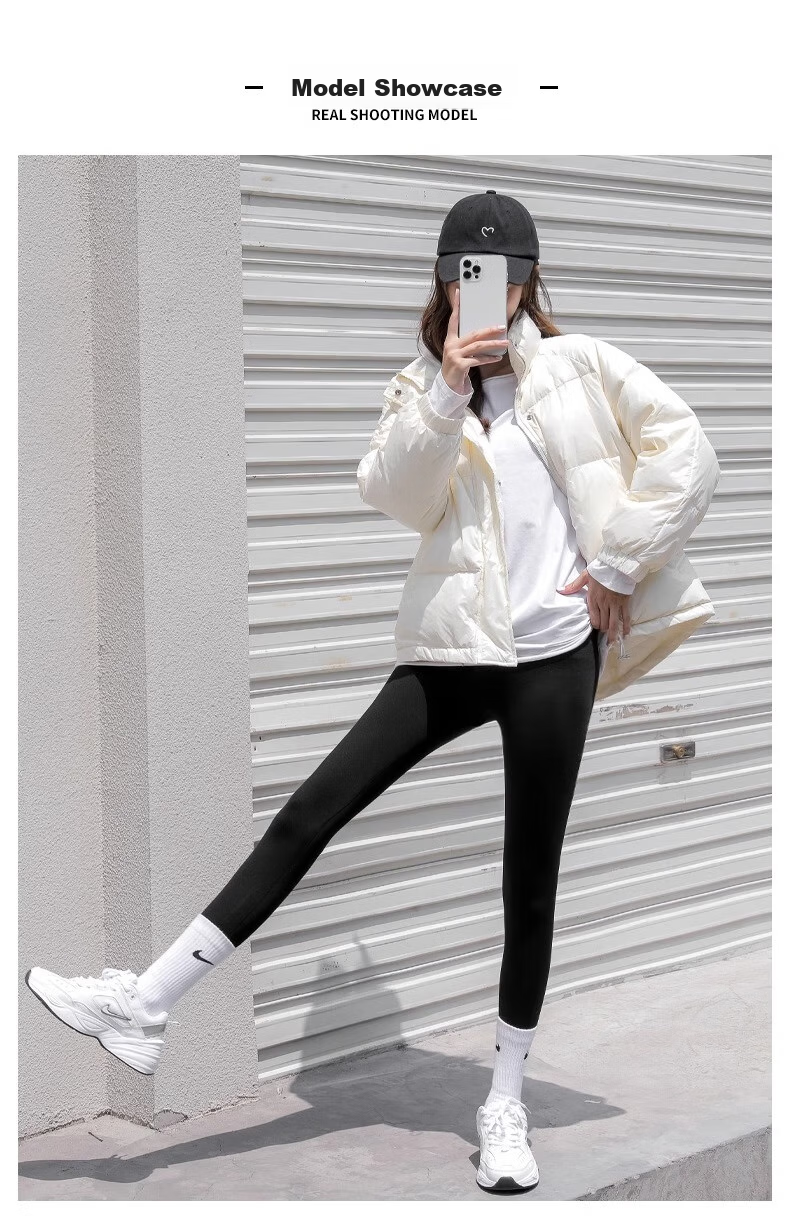 LangSha Shark Leggings for Women, Fleece-Lined, Autumn And Winter Lambswool Base Layer Pants, Tight-Fitting, High-Waisted, Tummy Control, Butt-Lifting, Thick And Warm Pants for Winter Wear 17