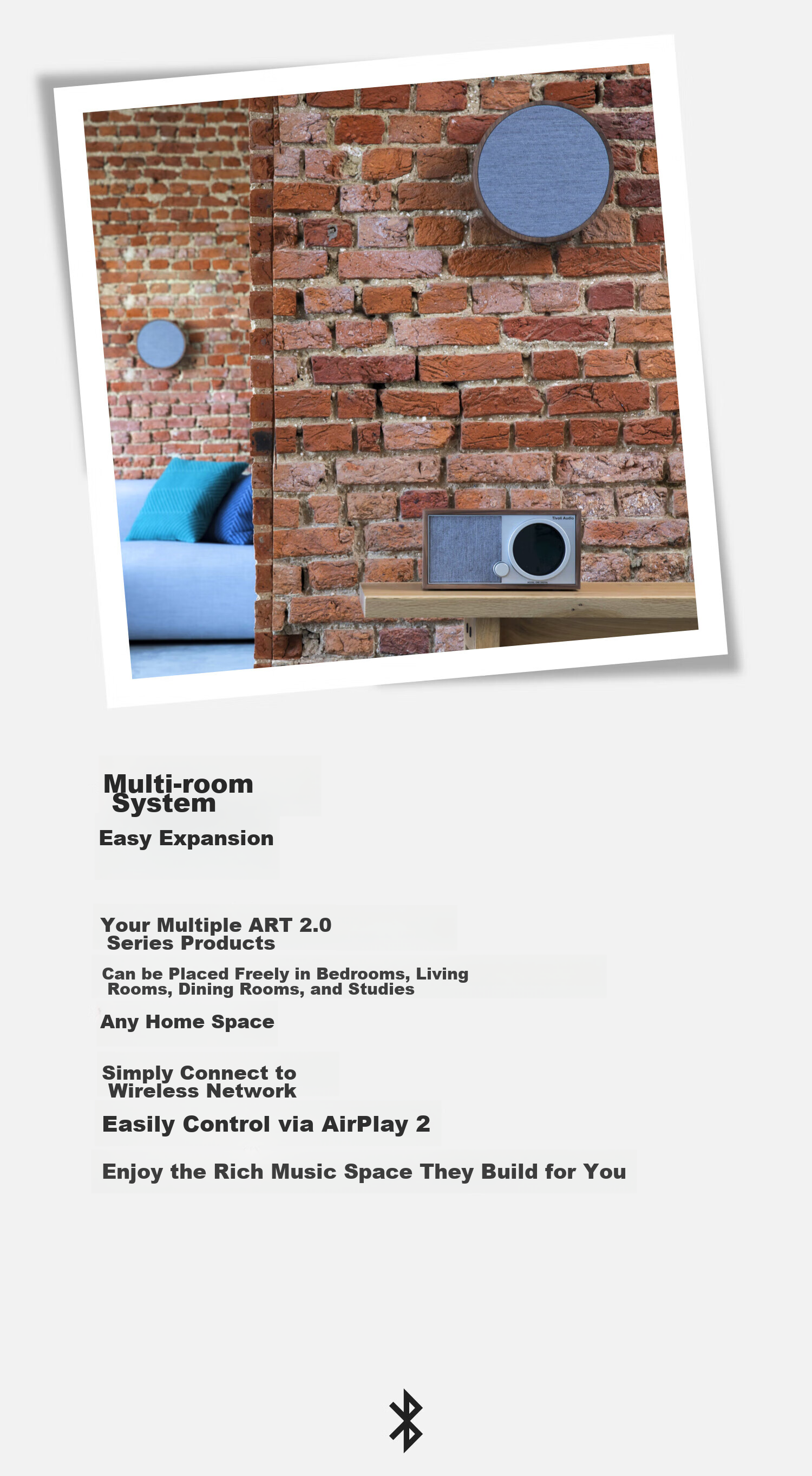 Tivoli Audio M1D2 Stylish Wooden Retro Home Speaker, WiFi Speaker, Bluetooth Speaker, Home Theater Sound System, Birthday Gift 5
