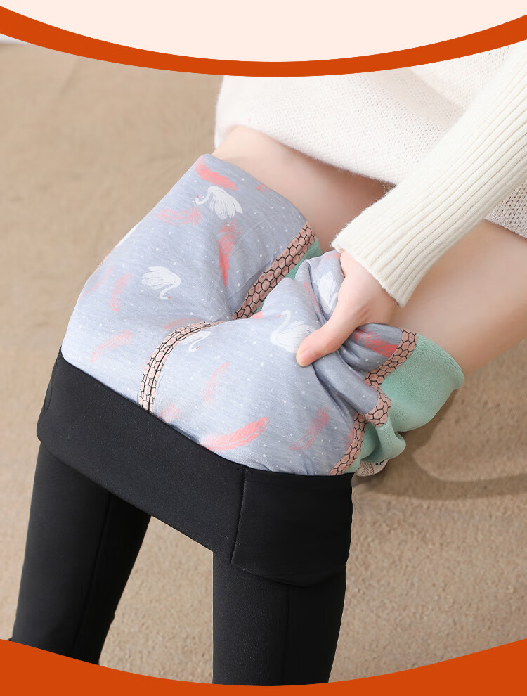 Xiongmaoxiangban Women's down Pants for Outdoor Wear, New Winter Style, 90% White Goose Down, Slim-Fit, Fleece-Lined, Thickened Shark Pants, Warm Cotton Pants 4