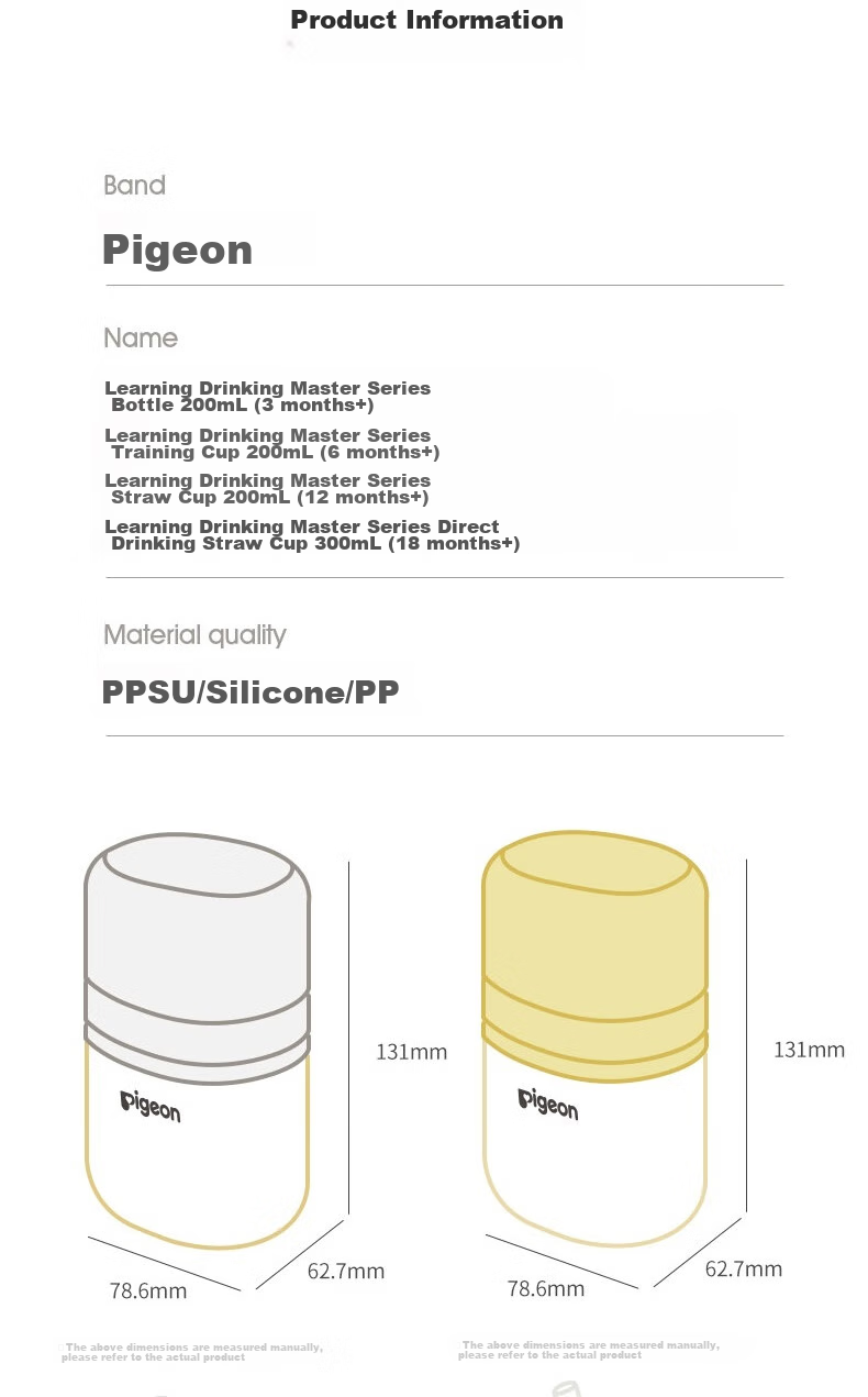 Pigeon Learning to Drink Master Series PPSU Training Drinking Nipple Cup 200mL (3 Months+) DA150 40