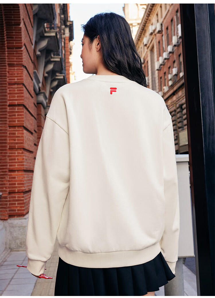 FILA FUSION FILA Trendy Couple's Pullover Hoodie, Autumn And Winter New Year Style, Fashionable Pure Cotton Knitted Top 26