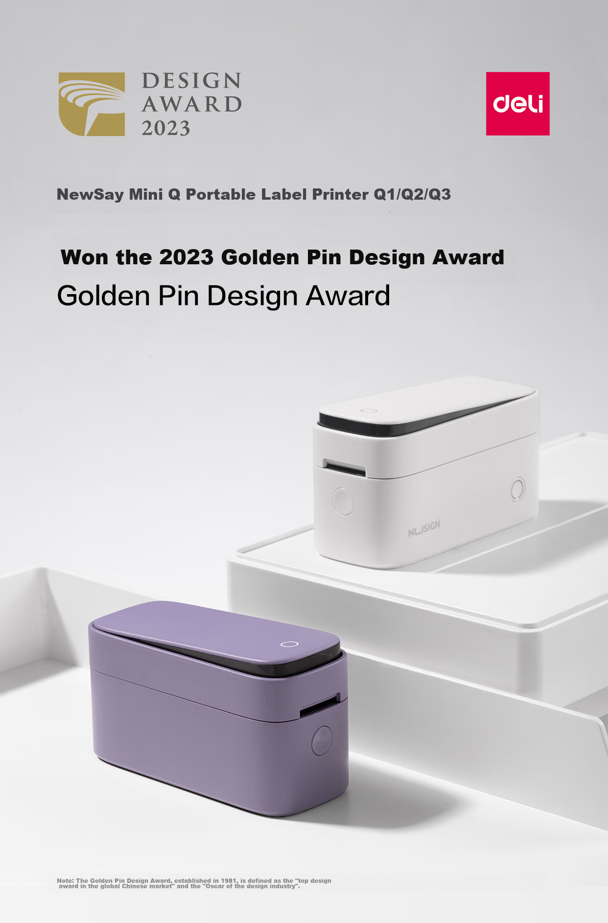 Deli Q3 Purple Portable Thermal Label Printer for Home Use, Journal Name Tags, Storage Labels, Price Tags, Food Labels Printer, 300dpi High-Definition, Mobile Phone Connectio 2