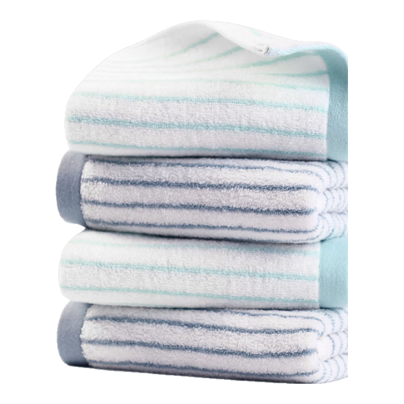Grace Pure Cotton Towel, 34*34cm*4 Pieces, Kitchen Hand Towel, Baby Face Wipe, Sweat-Absorbing Small Towel