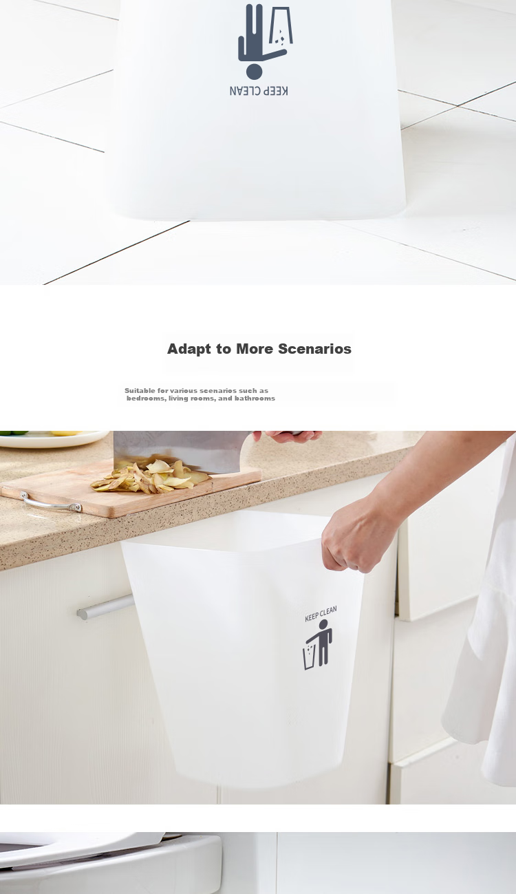 JD Jingzao 8L Open-Top Narrow Slot Trash Can Medium Size for Living Room Bathroom Kitchen Office 5