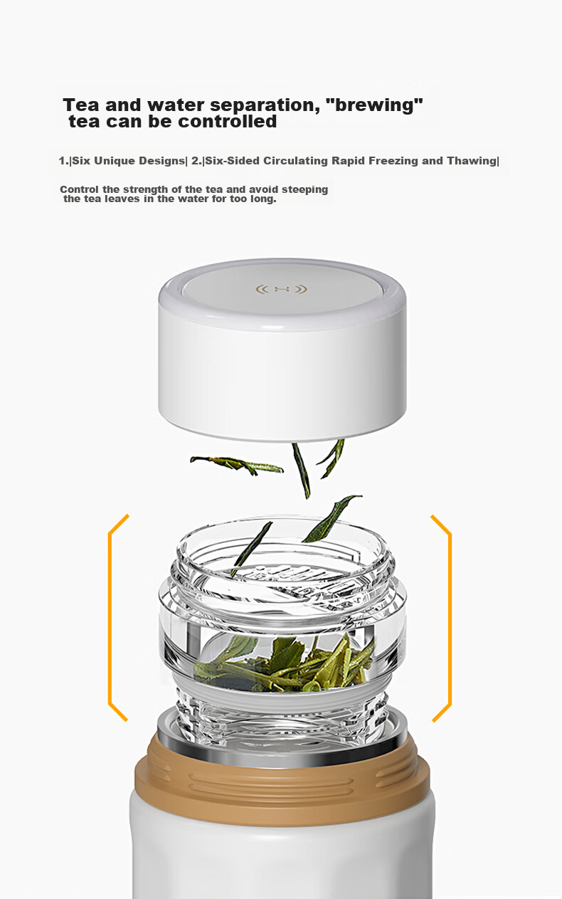 Hongmengzhixuan Haersi Insulated Cup, Smart Tea Infuser Mug, Large Capacity Tea Maker, Holiday Gift for Men And Women, Water Bottle for Gifting 11