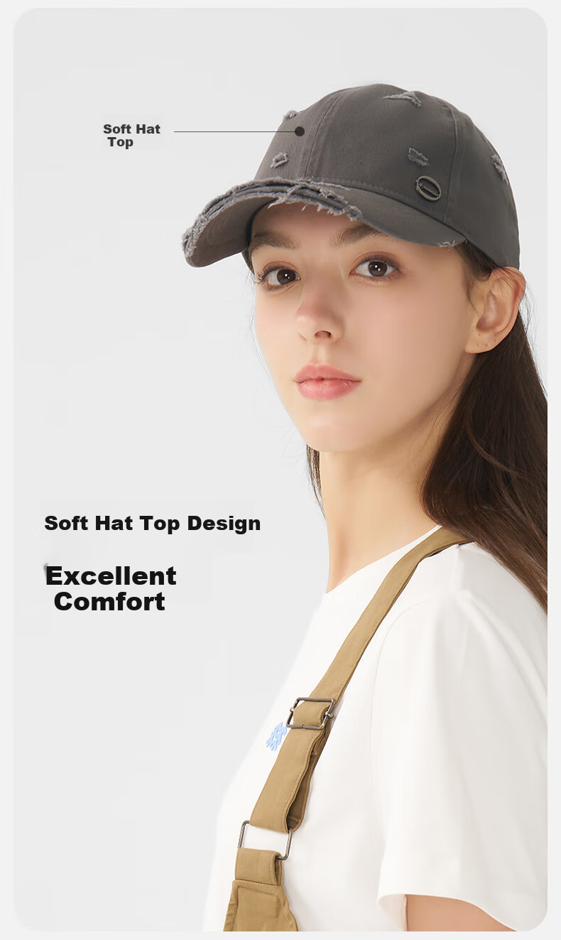 Kenmont Four Seasons All-Cotton Hole Sun Protection Baseball Cap, Couple Style, Soft Top Sun Visor Cap, Casual Versatile km-6078 2