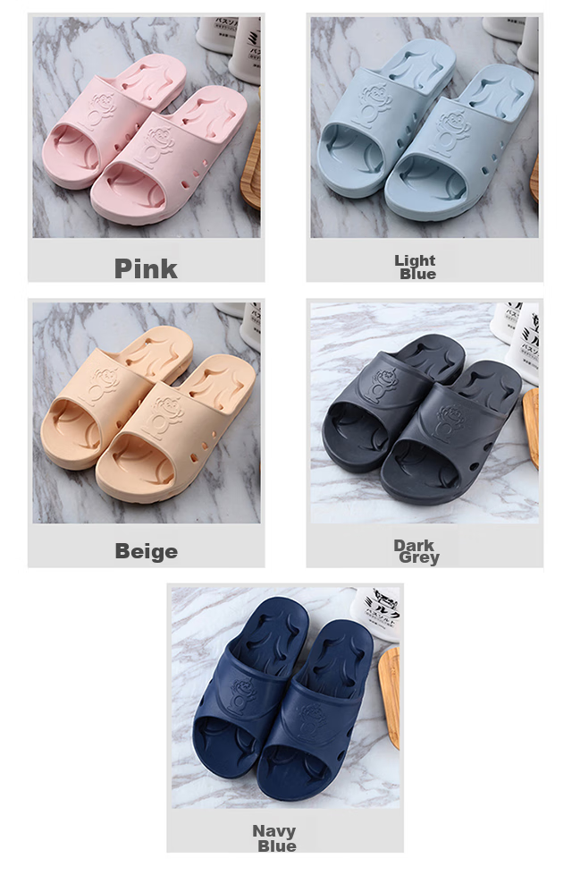 BAIHOU Bathroom Shower Side Drainage Non-Slip Massage Couple Home Use Cool Slippers for Men, Light Blue, Size 47-48 13