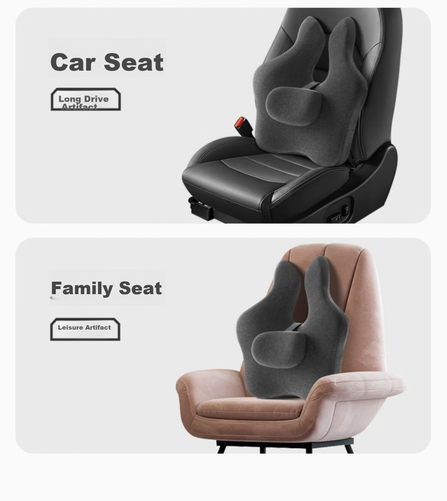 CHECA GOODS Lumbar Support Cushion for Office And Car Seats, Back Support Pad, Waist Pillow, Chair Backrest Cushio 14