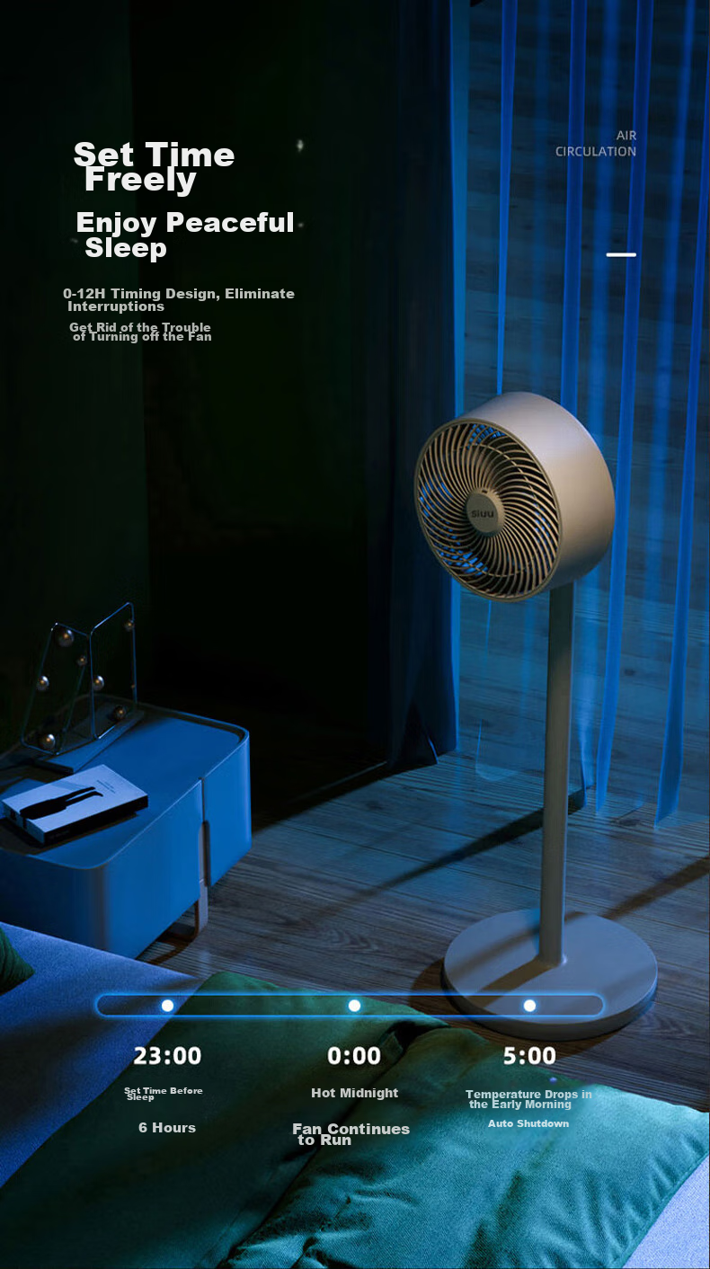 Xiyou Air Circulation Fan High Airflow Oscillating Remote Control Electric Fan Home Desktop Powerful Floor Standing Ventilation Fan Ultra Quiet Bedroom Dormitory Energy-Saving Cooling Small Fan 17