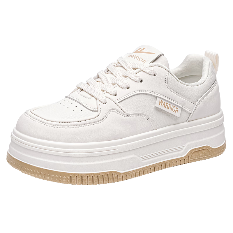Huili Women's Shoes, Autumn Thick-Soled Heightening White Sneakers, Versatile Student Shoes, Comfortable Casual Shoes for Women, Mizao Color, Size 37
