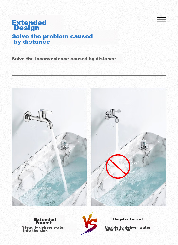 MEJUE Extended Mop Sink Faucet, Copper, Mop Sink Tap, Ceramic Valve Core Quick-Open Extended, Faucet Z-016441 5