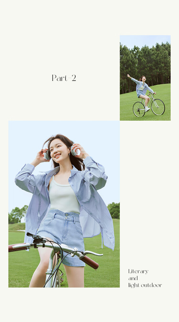 INMAN UPF100+ Sun Protection Shirt for Women, Summer Fashion Blouse Jacket, Bean Green Color, Size L 28