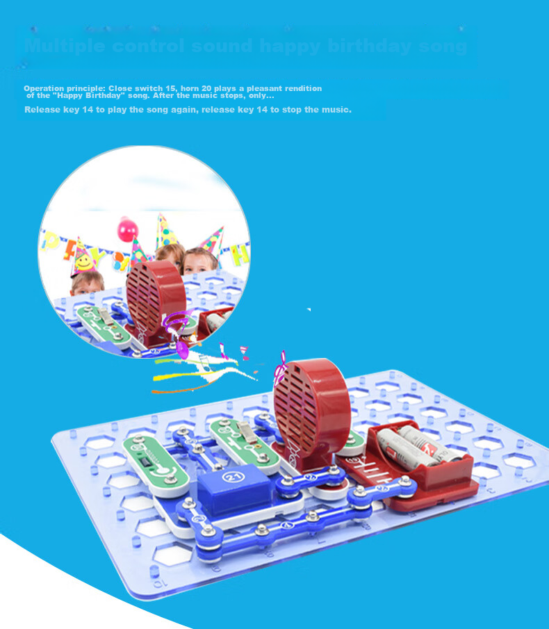 Dianxuexiaozi Electronic Building Block Circuit Toy, STEAM Science Experiment Educational Kit, Birthday Gift for Students Aged 3-6, High-End Present 13