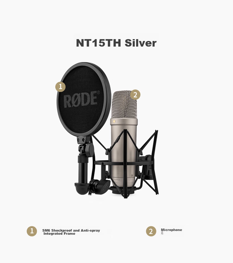 RODE NT1 5th Generation Large Diaphragm Studio Condenser Microphone USB Direct Connection Black (Official Standard) 11