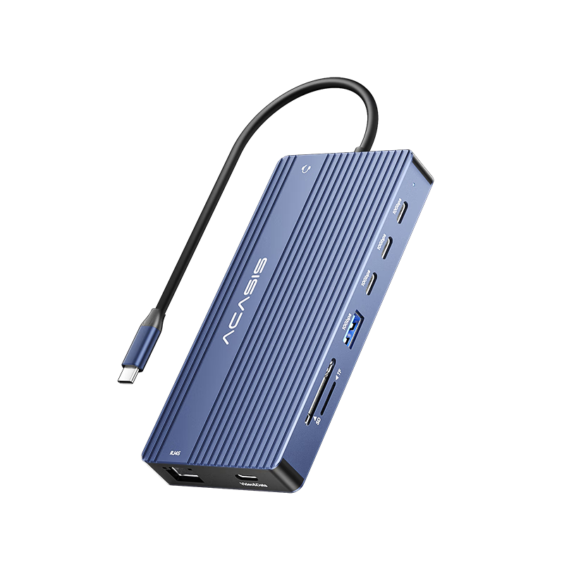 Acasis Type-C3.2 Expansion Dock, USB-C Dual HDMI Expansion Dock, Four Screen Display, 4K60Hz Full-Function C Video Port, 10G Compatible with Mac Thunderbolt DS-0203