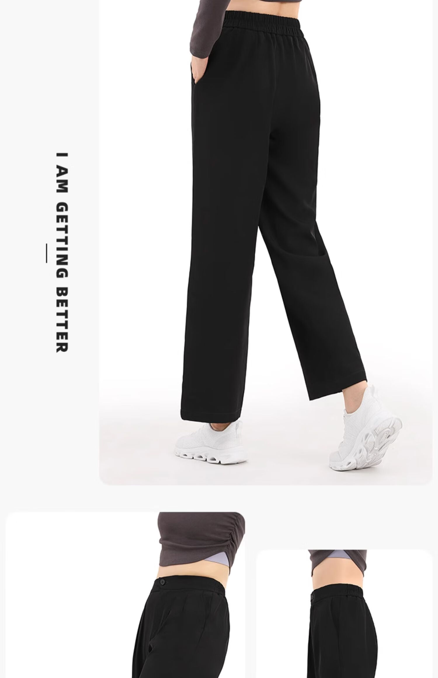 CAMEL Korean-Style Dress Pants, Black, Loose Casual Trousers, Apricot Color, High-End Drape, Straight-Leg Wide-Leg Pants Y24BY09012 14