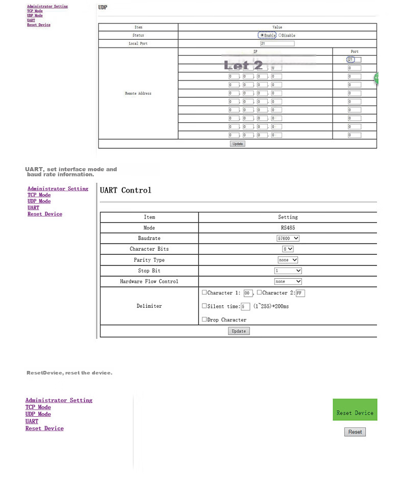 BIAZE Serial Server, RS232 to Ethernet Converter, IoT Network Module, Single RJ45 Port Gateway, TCP/IP Networking Device with Management 29