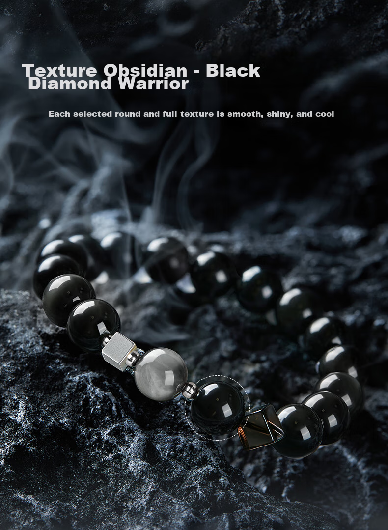 GLTEN Obsidian Men's Bracelet with Lucky Beads, Luxurious High-End Birthday Gift for Boyfriend Or Husband 5
