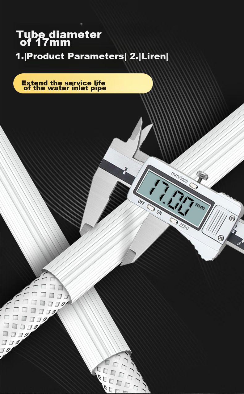 Jiangwutong Washing Machine Inlet Hose 3 Meters, Extended Extension Pipe, Connecting Pipe for Fully Automatic Drum And Impeller Washers, Suitable for Haier, Compatible with Clip-On Faucet Accessories 9