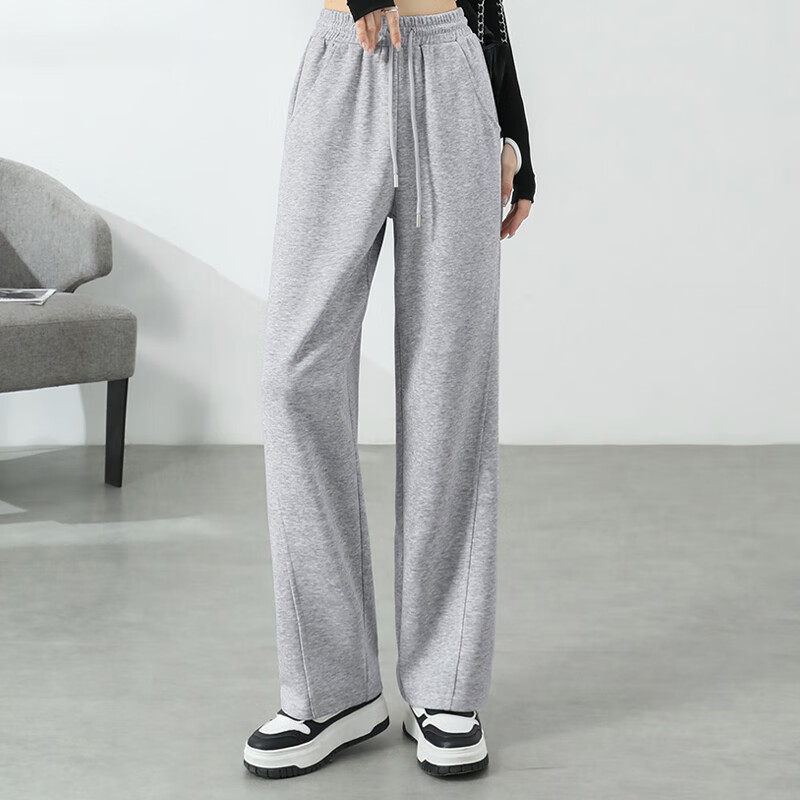 Baleno Wide-Leg Cropped Banana Pants for Women, Spring And Autumn 2025 Trendy Fashion Casual Versatile Simple American-Style Sweatpants 4