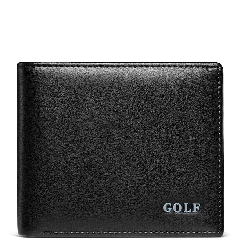 GOLF Men's Wallet, Durable Microfiber with Top-Grain Leather Card Holder And Coin Purse, Short Wallet Gift Box, Present for Boyfriend