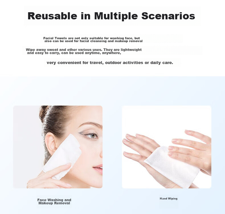 JIANGONG Facial Cleansing Wipes, Disposable Face Towels, Beauty Blotting Sheets, Pull-Out Style, 100 Sheets Per Pack 14