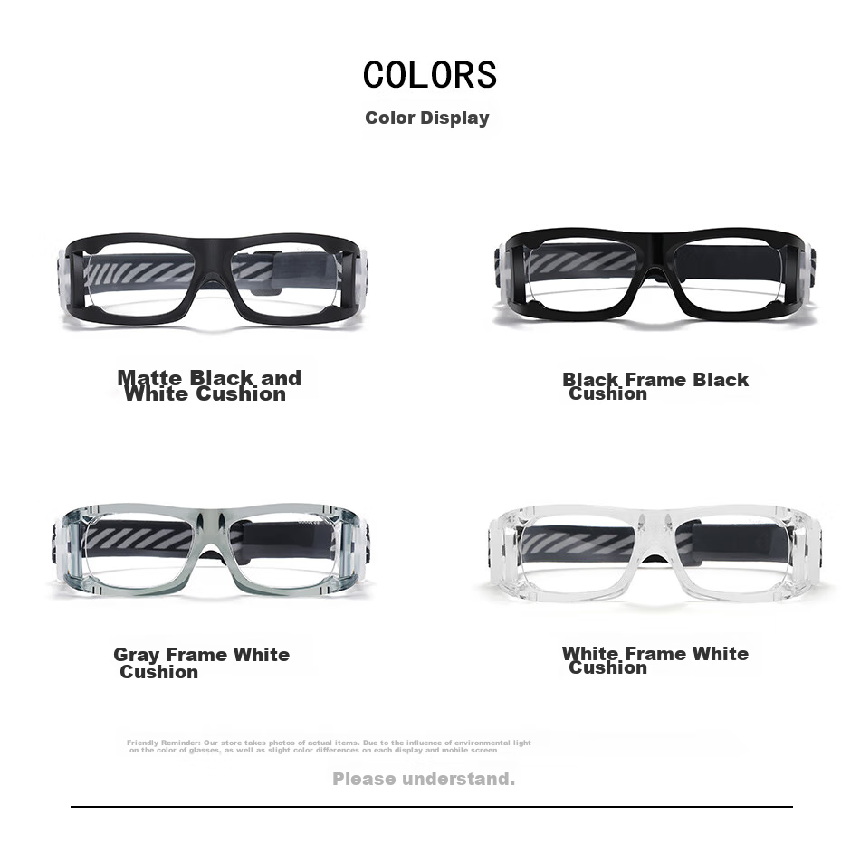 SooGree Sports Glasses for Nearsightedness, Soccer Goggles, Basketball Glasses, Anti-Fog Competition Eyewear Frame for Soccer, Prescription Available 11