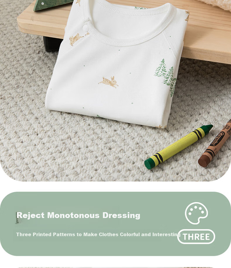 Guaiqixiong Newborn Pure Cotton Half-Back Shirt, Spring And Autumn Season, Newborn Baby Long-Sleeve Monk Robe, Infant Seamless Top 2