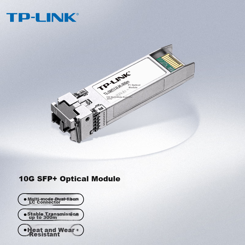 TP-LINK, TP-LINK, 10 Gigabit Multi-Mode Dual-Fiber SFP+ Optical Module, Fiber Optic Transmission, TL-SM512LM