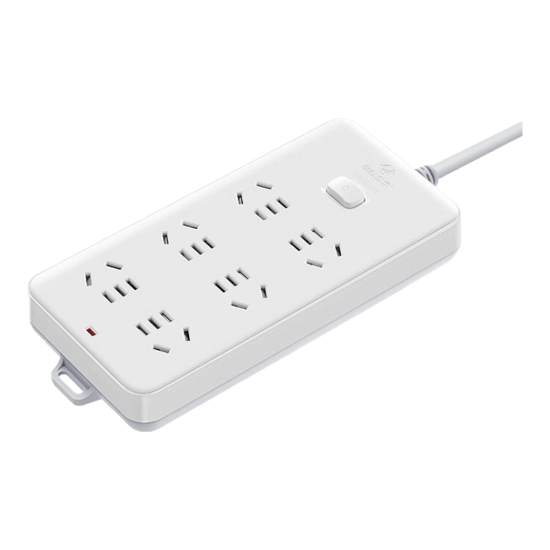 BULL Power Strip/Extension Cord/Power Bar/Surge Protector/Power Strip 6 Outlets with Master Switch, 10 Meters Long GN-109K