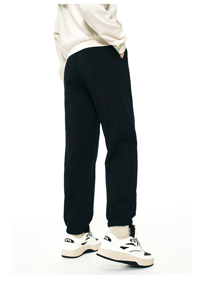 ANTA Snow Owl Fleece-Lined Knit Jogger Pants Women's Winter Casual Warm Trousers College Sports Pants 43