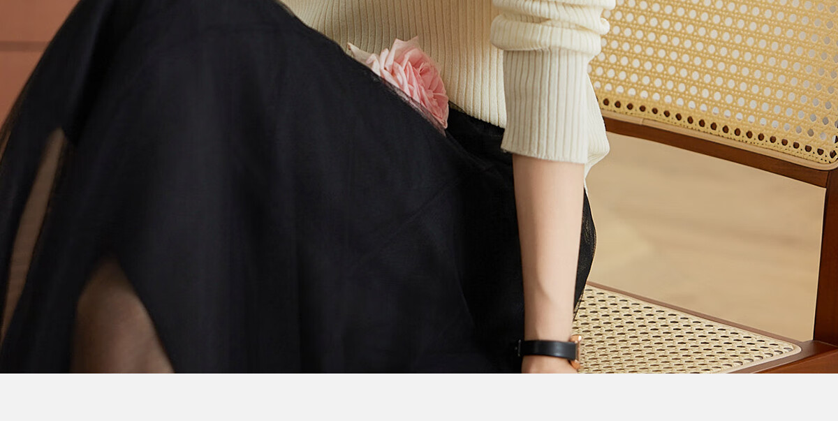PinCai Women's Knit Sweater, Early Autumn Round Neck Bow Embroidery Knit Top, Slim-Fit Base Layer Sweater P143Z3009 10