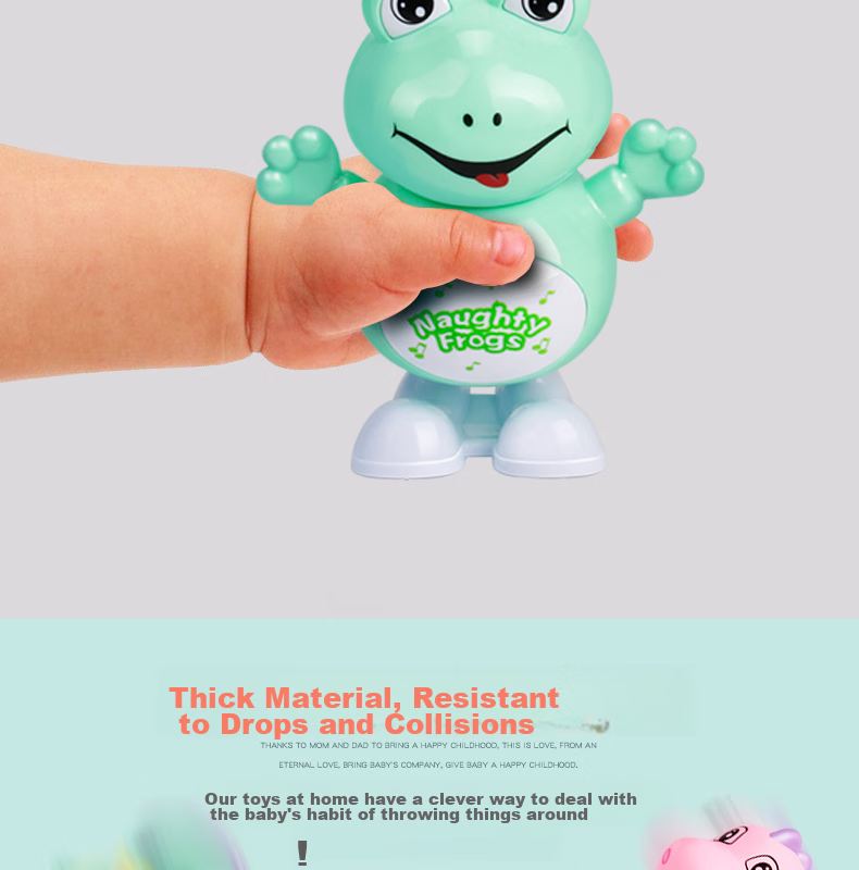 Huashimeng Children's Wind-Up Toy, Chain Reel, Chicken, Dinosaur, Jumping Frog, Rabbit, 80s And 90s Nostalgic Spring-Loaded Toy 4